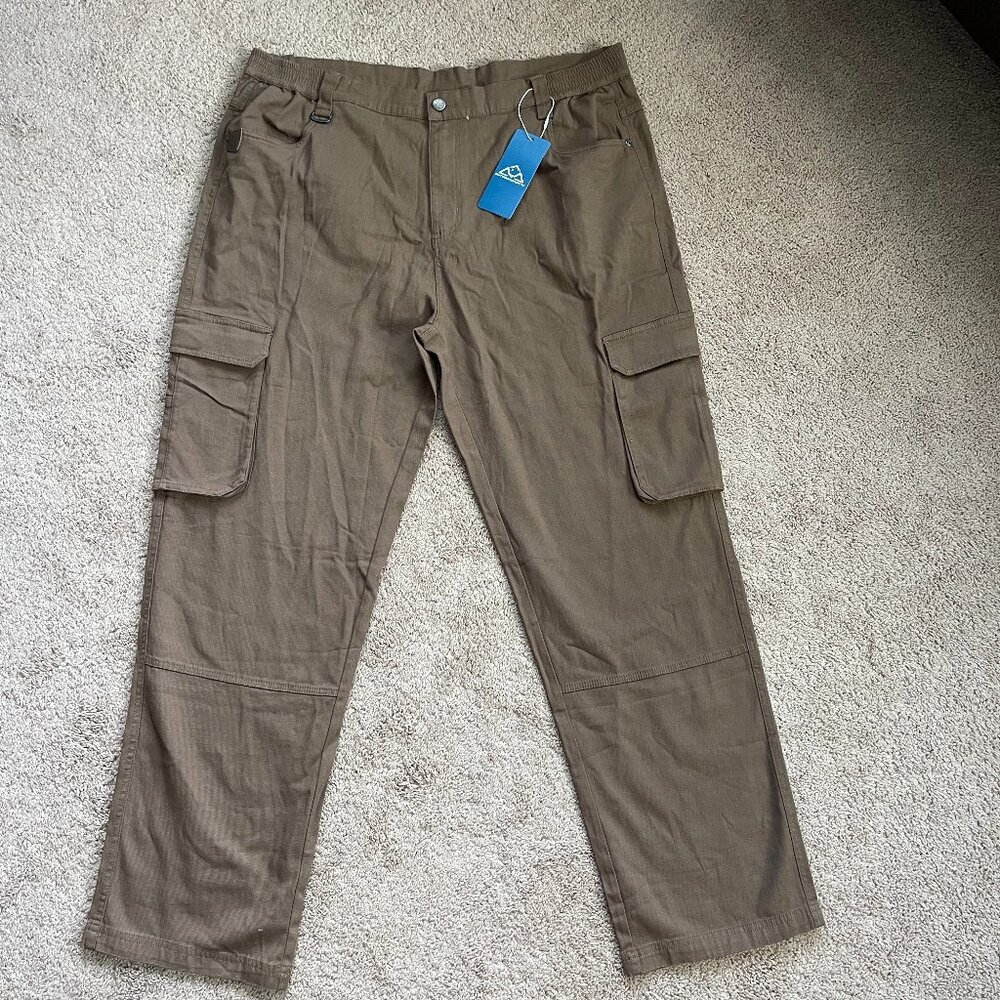 Outdoor Sports Pants Mens 40x31 Brown Canvas Outdoor Hiking Cargo Tactical NWT